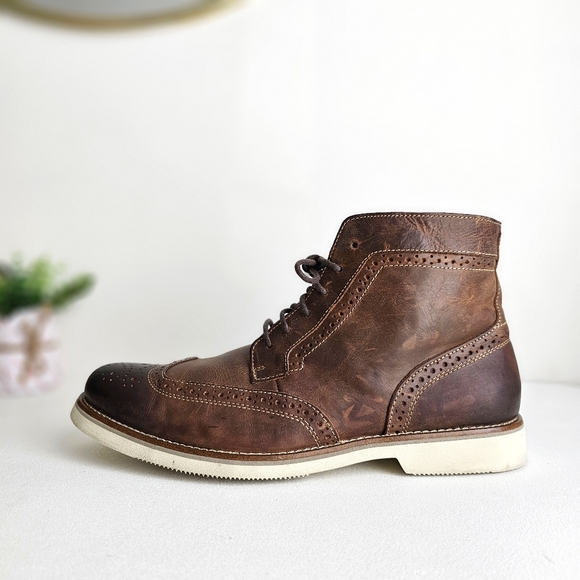 G.H. Bass & Co. Bobby Leather Boots - Men’s Size 10.5M – Brown Wingtip Style main image 9